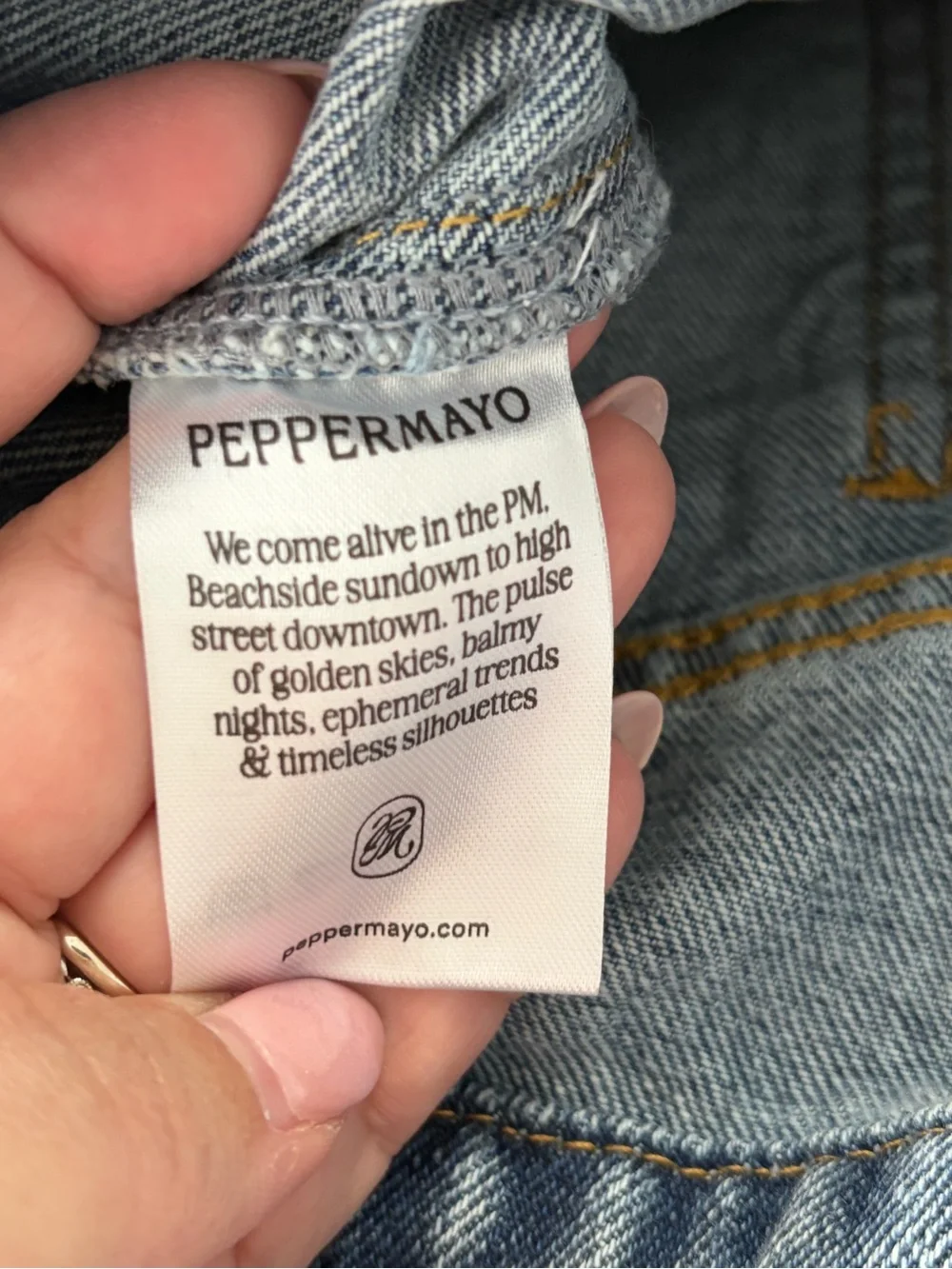 Peppermayo Nashville Denim Skort NWT size 6 Low Rise Lace Up Mini Y2K - Picture 10 of 16